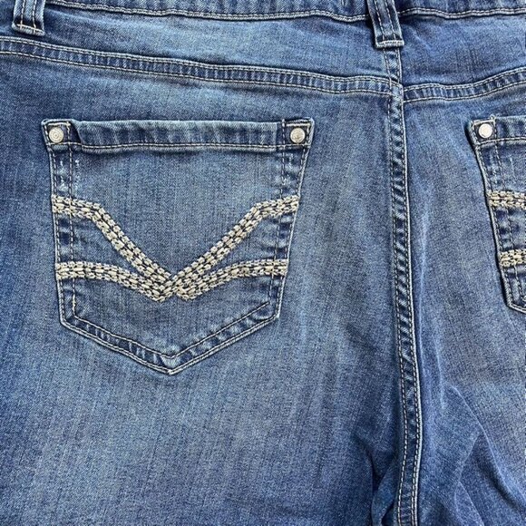 Short Shorts Denim Blue Jeans Mid Rise Factory Distressed 14 u - Picture 6 of 6